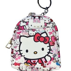 Hello Kitty Mini Backpack Keychain Bag Charm Tote Backpack Storage Kawaii Glam